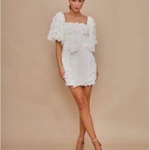 Tulle tie mini dress